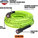 Flexzilla HFZPW3450M Pressure Washer, 1/4IN. 50FT, Green M22 14. Fixed Price $61.74.
