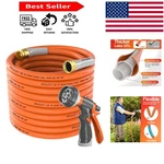 Lightweight 50FT Garden Hose With Solid Brass Fittings Ideal For Backyard Use. Fixed Price $62.09.