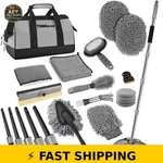 Thinkwork 62'' Car Wash Kit With Brush, Squeegee, 9 Detailing Brushes. Fixed Price $54.99.