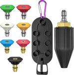 Pohir Turbo Nozzle 4000 Psi, 9 Pack Pressure Washer Spray Tips Full Set.... Fixed Price $36.26.