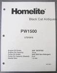Original Homelite Pressure Washer Parts List Model PW1500 - UT01815, P/N19675. Fixed Price $12.95.