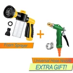 Pressure Foam Sprayer Gun + Universal Rotating Nozzle Free. Fixed Price $13.99.