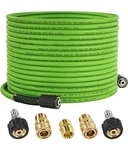 Pwaccs Apple Green 50 Ft X 1/4" Kink Resistant Pressure Washer Hose. Fixed Price $30.00.