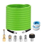Selkie Pressure Washer Sewer Jetter Kit - 100FT X1/4 Hydro Drain Cleaner. Fixed Price $55.08.