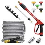 Techsweeppro 5000PSI Pressure Washer Gun And Hose Kit 50FT Kink Resistant Steel. Fixed Price $149.64.