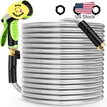 Metal Garden 100 Ft Stainless Steel Heavy Duty Water Hose, Lightweight. Fixed Price $72.79.