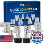Jewheg 2025 Upgraded Version Pressure Washer Quick Connect Kit, Stainless Steel. Fixed Price $38.94.