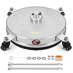 18" Pressure Washer Surface Cleaner With 4 Wheels, Stainless Steel Power Pres.... Fixed Price $106.60.