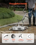 24" Pressure Washer Surface Cleaner, Stainless Steel Attachments. Fixed Price $268.07.