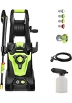 Powryte Electric Pressure Washer Hose Reel Brass Foam Cannon 4200 Psi 2.6 Gpm. Fixed Price $100.00.