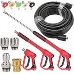 High Pressure 4000PSI Car Power Washer Gun Spray Wand Lance Nozzle Hose Kit. Fixed Price $32.98.