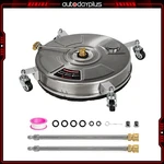 18" Pressure Washer Surface Cleaner W/ Wheels 4000PSI + 2 Extension Wand. Fixed Price $102.78.