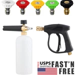 1/4" Snow Foam Pressure Washer Gun Car Soap Lance Cannon Spray Jet Bottle. Fixed Price $21.97.