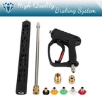 Pressure Washer Gun W/extension Wands Swivel Quick Connect M22-14MM 3/8" 4500PSI. Fixed Price $44.17.