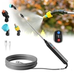 Battery Powered Sprayer Wand Telescopic 3 Forces 16,4FT Hose Mist. Fixed Price $40.85.