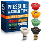 Pressure Washer Nozzle Tips Of 5 Set, Rust-resi. Fixed Price $12.80.