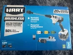 Hart 20V Cordless Brushless 600PSI Power Cleaner Kit W/4.0AH Battery Included. Fixed Price $105.00.
