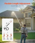 Pressure Washer Telescoping Wand, 24 Ft, 7 Spray Nozzles Support Harness. Fixed Price $136.83.