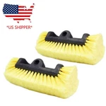 2PC Car Truck Boat Rv 10" Heavy-duty Tri-angle Wash Brush Head In Ylw. Fixed Price $42.99.