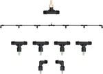 6-NOZZLE Poly Wand With 3/8" Brass Fitting, 7.5 Ft. Atv Sprayer Boom, Wide-. Fixed Price $37.99.