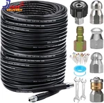 200FT Sewer Jetter Kit For Pressure Washer 5800PSI Drain Cleaner Hose 1/4 Inch. Fixed Price $159.07.