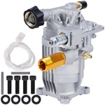 Biswing Pressure Washer Pump, 3/4" Shaft Horizontal Axial Plunger, Silver. Fixed Price $98.25.