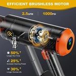 Eveage Q7 Cordless Power Washer Max 1000PSI 2.5GPM Adjustment - Black/orange. Fixed Price $72.45.