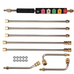 4000PSI Pressure Washer Wand Extension 97IN 6 Straight + 3 Curved Rods Tips. Fixed Price $32.50.