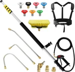 Janz 24 Ft Pressure Washer Telescoping With Power Extension Wands, B. Fixed Price $126.03.