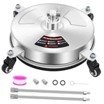 14" Pressure Washer Surface Cleaner With Wheels, 1/4" Quick Plug, Stainless. Fixed Price $85.81.