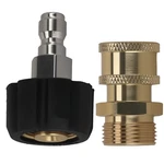 M22 To 1/4" Brass Adapter Quick Connect For Pressure Washer Gun 5000 Psi 2PC. Fixed Price $14.04.