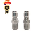Flylock Stainless Steel Pressure Washer 3/8 Inch Male Npt Fitting, Silver. Fixed Price $22.98.