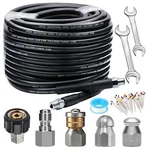 West Bay Sewer Jetter Kit 100FT For Pressure Washer, 5800PSI Drain Cleaner Ho.... Fixed Price $74.78.