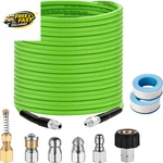 Pressure Washer Sewer Jetter Kit - 100FT X1/4" Hydro Drain Cleaner Hose,. Fixed Price $53.38.