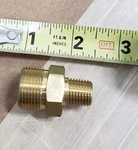 New Blue Clean Flared Connector CPLG.RDCR,1/4M-22M Brass. Fixed Price $41.98.