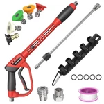 Pressure Washer Gun, With Replacement Wand Extension, Power Long W.... Fixed Price $50.73.