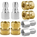 8 Pack Npt 1/4 Inch Stainless Steel And Female Pressure Washer Quick Con.... Fixed Price $32.99.