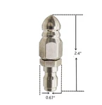 Mizorlie Pressure Washer Sewer Jetter Nozzle 1.065 Cubic Inches, SILVERY1/4. Fixed Price $14.38.