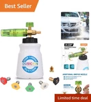 Heavy Duty Foam Cannon With 5 Nozzles - Perfect For 3000 Psi Pressure Washers. Fixed Price $31.99.
