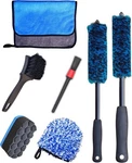 7PCS Car Wheel Rims Detail Cleaning Pro Wash Kit, Pack (blue & Black). Fixed Price $34.22.