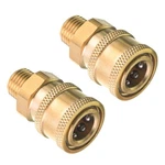 Ridge Washer Pressure Couplers, Brass Fittings, 1/4 Inch Quick Gold. Fixed Price $14.76.