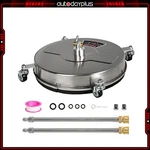 18 Inch Pressure Washer Surface Cleaner With 4 Wheels Stainless Steel Housing. Fixed Price $86.63.
