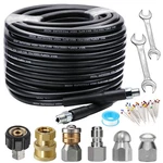 West Bay Sewer Jetter Kit 100 Ft For Pressure Washer 5800PSI Drain Cleaner Hose. Fixed Price $67.60.