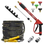 5000PSI Pressure Washer Gun And Hose Kit, 50FT Kink Resistant Steel Braided P.... Fixed Price $116.31.