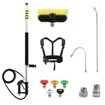 24FT Telescoping Pressure Washer Extension Wand Gutter Cleaner Brush 5 Tips. Fixed Price $141.49.