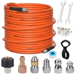 100FT Pressure Washer Sewer Jetter Kit, 5800 Psi Water Drain Cleaner Hose.... Fixed Price $88.79.