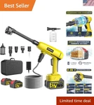Gisam Cordless Pressure Washer: 1250 Psi With 6-IN-1 Nozzle For Home And Outdoor. Fixed Price $163.99.