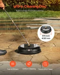 Vevor 15" Pressure Washer Surface Cleaner, 4000 Max Psi, 1/4 Quick Connector, 2. Fixed Price $57.00.