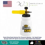 Foam King Cannon For Pressure Washer - Car Soap Sprayer With 1/4". Fixed Price $54.99.