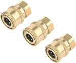 Awpeye 3 Pack Pressure Washer Coupler, Brass Fittings, 1/4 Inch Quick Connect To. Fixed Price $14.47.
